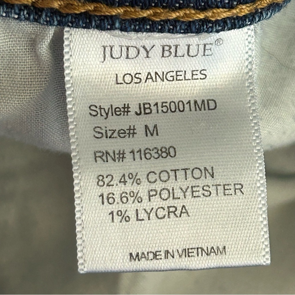 Judy Blue Tulip Distressed Jean Shorts Layered Leg Size Medium - Picture 7 of 11